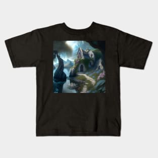 Fantasy Cottage Artwork Kids T-Shirt